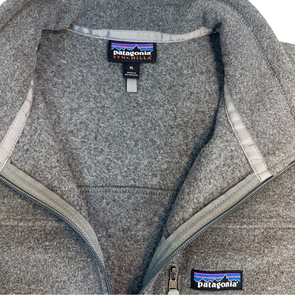 Patagonia Men's Nickel Classic Synchilla Full Zip Fleece Jacket In Gray Size: XL - Picture 11 of 15